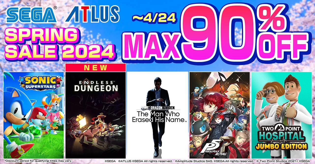 SEGA and Atlus announce the Spring 2024 PlayStation Store Sale